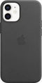 Apple iPhone 12 Mini - Leather Case - MagSafe - Zwart
