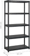 vidaXL - Opbergrek - 5-laags - 170x40x185 - cm - kunststof - zwart
