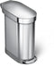 Simplehuman Slimline - Pedaalemmer - 45 l - Zilver