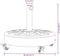 vidaXL - Parasolvoet - met - wielen - voor - stok - van - Ø38 - / - 48 - mm - 27 - kg - rond