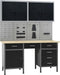 vidaXL - Werkbank - met - vier - wandpanelen - en - twee - kasten