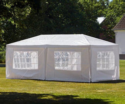 Paviljoen - Party-tent PE - Wit met zijwanden 3x6 mtr