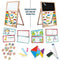 Mijn eerste vaardigheden ezel - Montessori spel - dubbelzijdig bord magnetische letters en cijfers