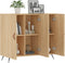 vidaXL - Dressoir - 90x34x80 - cm - bewerkt - hout - sonoma - eikenkleurig
