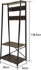 Staande kapstok Garderobe rek industrieel Stoer met schoenenrek 136 cm hoog
