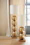 Light & Living - Lampenkap VELOURS - Ø50x49cm - Wit