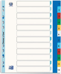 Elba tabbladen set 1-12 formaat A4 maxi (ideaal voor showtassen)