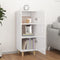 vidaXL - Dressoir - 34,5x34x90 - cm - bewerkt - hout - hoogglans - wit