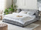 Beliani CAVAILLON - Waterbed - Grijs - Fluweel
