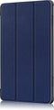 Lunso - Geschikt voor Lenovo Tab M10 Gen 1 - Tri-Fold Bookcase hoes - Donkerblauw