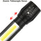 Hofftech Tactical zaklamp - zoomfunctie - LED COB - oplaadbaar - 10 cm - zwart