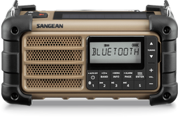 Sangean MMR-99 - Draagbare Noodradio - Oplaadbaar met Dynamo en Zonnepaneel - Beige
