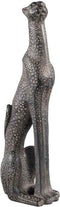 PTMD Jacie Luipaard Beeld - 14 x 10 x 40 cm - Polyresin - Zwart