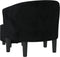 Kuipstoel met voetenbank fluweel zwart