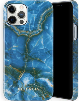 Selencia Hoesje Geschikt voor iPhone 12 Pro / 12 Hoesje - Selencia Maya Fashion Backcover - blauw