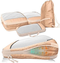 Loonara Travel - Reisorganizer set - 4-delige packing cubes - Beige