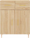 vidaXL - Dressoir - 69,5x34x90 - cm - bewerkt - hout - sonoma - eikenkleurig
