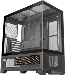 Mars Gaming MC-LCDX - ATX Midi Tower - Ingebouwd LCD-scherm - Zwart