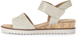 Gabor 42.750.63 - Platte sandalen - Sportief en comfortabel - Beige - Maat 39