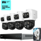 Eufy S4 Max - PoE NVR Security System - 16 MP triple lens bullet-PTZ Cam 360° PTZ 8× auto zoom nachtzicht 24/7 opname 2 TB HD - Wit