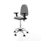 Piqueras y Crespo B2D05RF - Bureaustoel - Hoogteverstelbaar met armleuning - Lichtgrijs