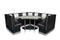 Bel Air Dinerbank Quarter Circle Booth HW-120-120 Zwart