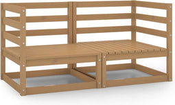 vidaXL - Tuinhoekbanken - 2 - st - massief - grenenhout - honingbruin