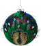 Orn.glas pauw l5.30b10h11cm groen