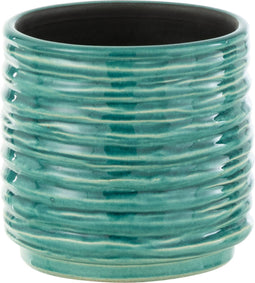 J-Line bloempot Lijn - keramiek - azuur - small - Ø 14 cm