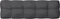 vidaXL - Palletkussen - 120x40x12 - cm - stof - antracietkleurig