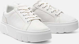 Timberland LAUREL COURT LOW - LACE UP SNEAKER - FULL GRAIN - White - Maat 38