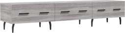 vidaXL - Tv-meubel - 150x36x30 - cm - bewerkt - hout - grijs - sonoma - eikenkleurig