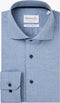 Michaelis slim fit heren overhemd - Dobby - Strijkvriendelijk - Blauw - Boordmaat: 39