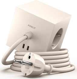 Avolt Square 1 stekkerdoos USB-C 30W 1,8 m - Nomad Sand