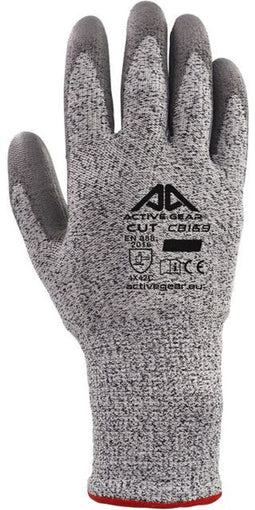 Handschoen activegear snijbestendig grijs 9 l | 12 stuks