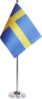 AZ FLAG TL_195 - Tafelvlag Zweden - Satijn 22 x 15 cm - Met metalen basis en paal