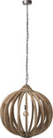 J-line Hanglamp Bol Spijlen Hout Naturel