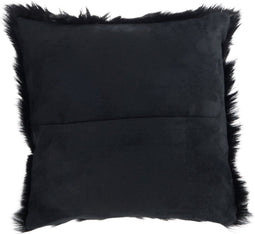 J-Line kussen Geitevel - imitatiebont - zwart