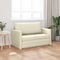 vidaXL - Vloersofa - Bed - 2-in-1 - Crème - 124x71x78 - cm - Kunstleer