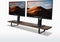 Oakywood Desk Shelf - Massief Walnoot / Zwart - Echt Hout Dual Monitor Standaard Beeldschermverhoger Clean Desk Ergonomisch Stijlvol