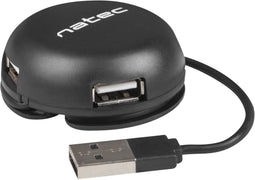Natec Bumblebee - USB Hub - 4x USB 2.0 - Zwart