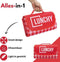 Lunchy Picknick XXL - Picknickkleed Waterdicht - 200x200 cm - Rood Wit