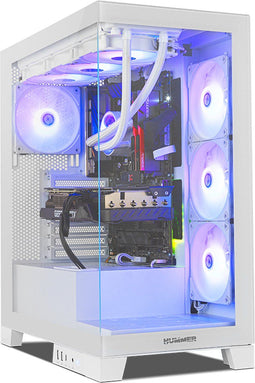 Nox Hummer Glock - Midi Tower PC - 4x 2.5" en 4x 3.5" bays - Wit