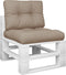 vidaXL - Palletkussens - 2 - st - stof - taupe