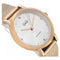 Q&Q C35A-007PY - Horloge - Polshorloge - Analoog - Vrouwen - Dames - Milanese/Mesh stalen band - Rond - Metaal - Stippen - Rosékleurig
