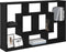 vidaXL - Wandplank - - - Zwart - Eiken, - 85 - x - 16 - x - 52,5 - cm, - Gemaakt - van - Gelaagd - Hout