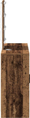 vidaXL - Kaptafel - met - LED-lampjes - Oud - Hout - 102x33x135 - cm