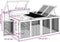 vidaXL - Konijnenhok - 144x123x67,5 - cm - massief - grenenhout - bruin