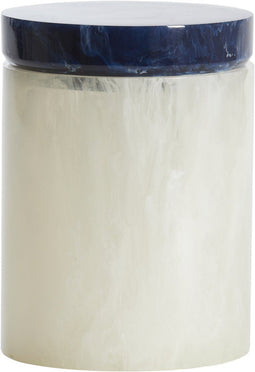 Light&living Deco box+deksel Ø13x17 cm KELIMUTU wit+blauw