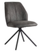 Criks Design Nova Draaibare Eetkamerstoel - 180° Draaibaar - Eco-Rundleder - Anthracite (2 stuks)